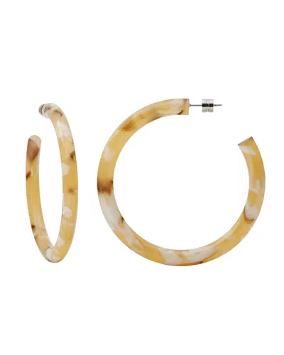 Machete Bold Hoops In Mango Tortoise In Silver