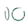 Machete Bold Hoops In Stromanthe In Beige