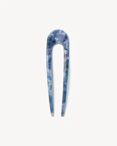 Machete French Hair Pin In Cosmic Blue
