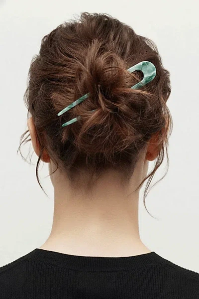 Machete French Hair Pin In Jadeite, Women's At Urban Outfitters In Green