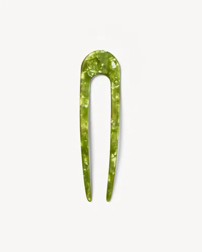 Machete French Hair Pin In Pistachio In Green