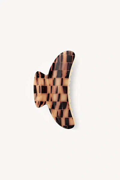 Machete Grande Heirloom Claw In Blonde Checker, Women's At Urban Outfitters In Brown