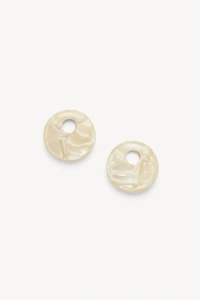 Machete Italian Acetate Chunky Disc Charms In Ivory, Women's At Urban Outfitters In White