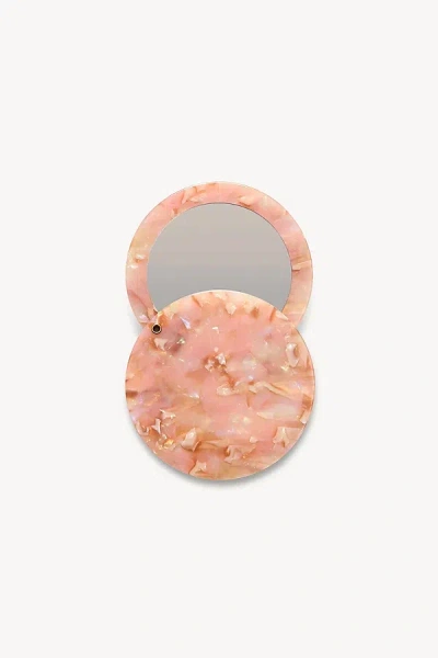 Machete Italian Acetate Circle Compact Mirror In Blossom At Urban Outfitters In Pink