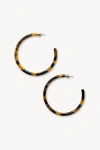 Machete Italian Acetate Large Hoop Earrings In Classic Tortoise, Women's At Urban Outfitters In Brown