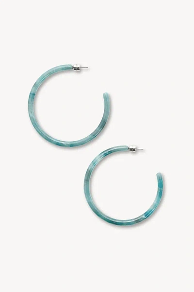 Machete Italian Acetate Large Hoop Earrings In Jadeite, Women's At Urban Outfitters In Green