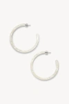Machete Italian Acetate Large Hoop Earrings In White Shell, Women's At Urban Outfitters