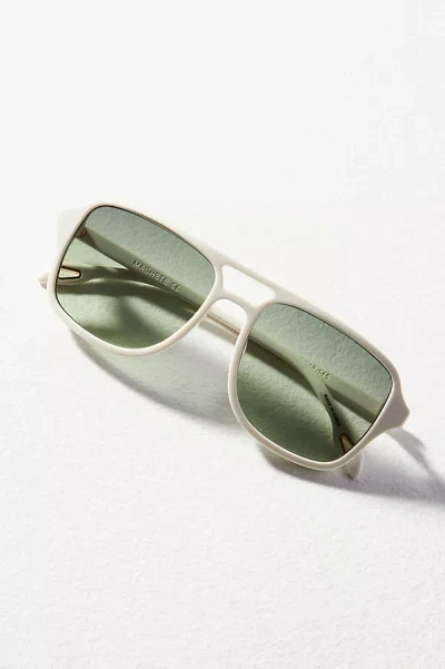Machete Jane Aviator Sunglasses In White