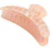 Machete Jumbo Heirloom Claw Hair Clip In Apricot Shell Checker