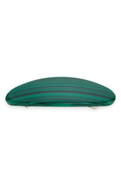 Machete Jumbo Oval Barrette In Green