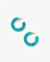 Machete Kate Hoops In Teal Marble In Blue