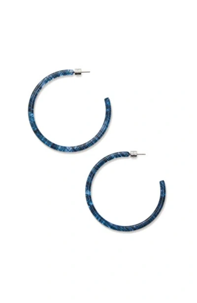 Machete Large Hoops In Blue