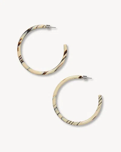 Machete Large Hoops In Pistachio In Multi