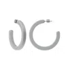 Machete Midi Hoops In Clear Iris In Grey