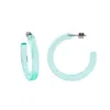 Machete Midi Hoops In Clear Iris In Multi