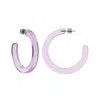 Machete Midi Hoops In Clear Iris In Pink