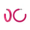 Machete Midi Hoops In Neon Pink