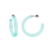 Machete Midi Hoops In Turquoise Clear