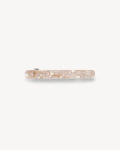 Machete Slim Paris Barrette In Peach Shell In Gold
