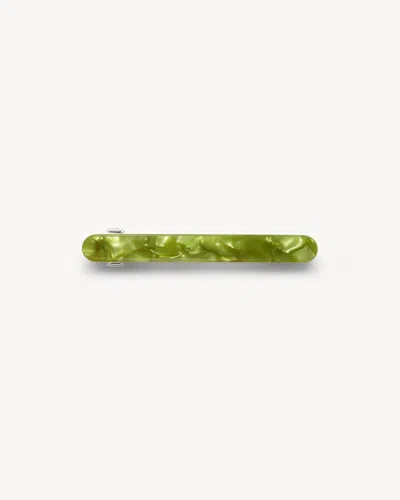 Machete Midi Paris Barrette In Pistachio In White