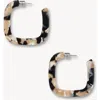 Machete Midi Square Hoops In Abalone