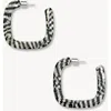 Machete Midi Square Hoops In Black