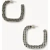 Machete Midi Square Hoops In Black