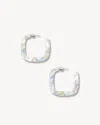 Machete Midi Square Hoops In Aurelia In White
