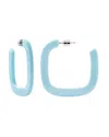 Machete Midi Square Hoops In Light Blue In Blue