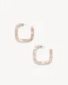 Machete Midi Square Hoops In Peach Shell In Multi