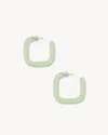 Machete Midi Square Hoops In Terrazzo In Green