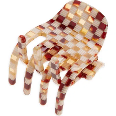 Machete Mini Claw Clip In Tortoise Checker