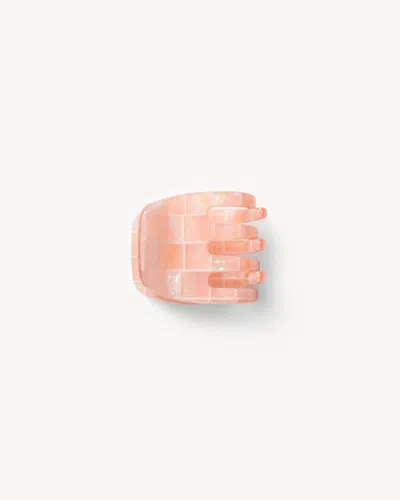 Machete Mini Claw In Apricot Shell Checker In Pink