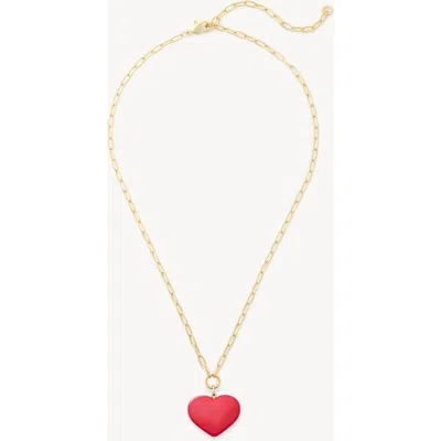 Machete Mini Heart Pendant Necklace In Gold