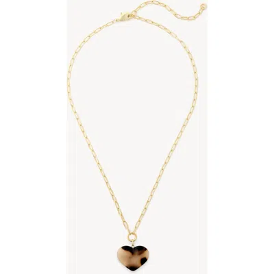 Machete Mini Heart Pendant Necklace In Gold