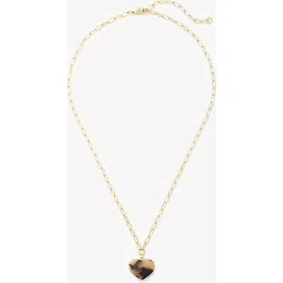 Machete Mini Heart Pendant Necklace In Gold
