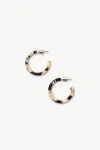 Machete Mini Hoop Earrings In Abalone, Women's At Urban Outfitters In Brown