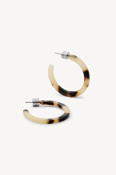 Machete Mini Hoop Earrings In Blonde Tortoise, Women's At Urban Outfitters In Multi