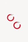 Machete Mini Hoop Earrings In Ruby, Women's At Urban Outfitters In Red