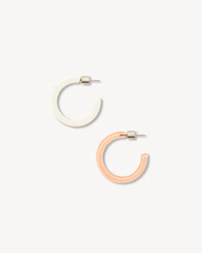 Machete Mini Hoops In Blush Chantilly In Multi