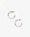 Machete Mini Hoops In Blush Terrazzo In White