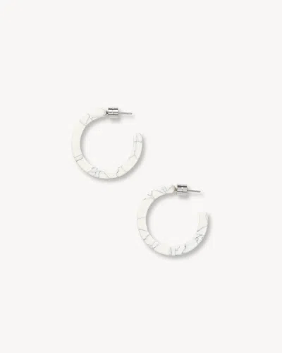 Machete Mini Hoops In Blush Tortoise In Grey