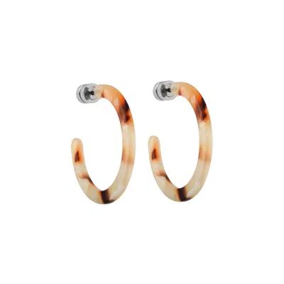 Machete Mini Hoops In Blush Tortoise In Red