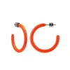 Machete Mini Hoops In Bright Orange In Orange