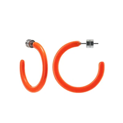 Machete Mini Hoops In Bright Orange In Red
