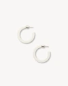 Machete Mini Hoops In White Matte