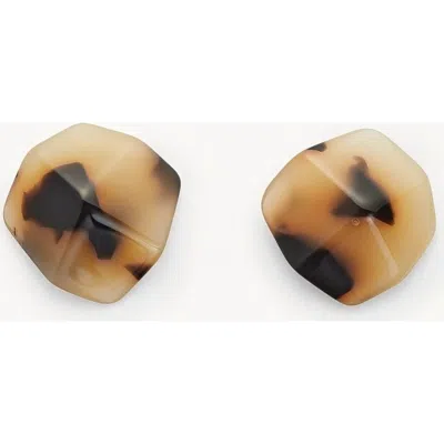 Machete Mini Sculpture Studs In Blonde Tortoise