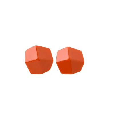Machete Mini Sculpture Studs In Bright Orange