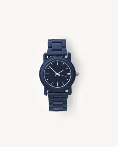 Machete Mono Watch In French Navy - Outlet In Brown