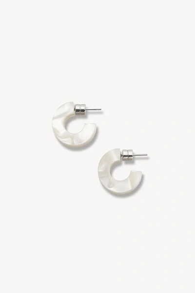 Machete Muse Hoop Earrings In White Shell, Women's At Urban Outfitters
